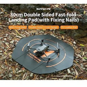 Onseuk Tablier de parking pliant pour drone Tapis datterrissage imperméable de 80cm avec clous de fixation au sol pour DJI M
