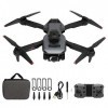 Drone Quadricoptère Pliable, K6 4K HD 50x Zoom FPV Caméra Drones Drone DÉvitement dobstacles à Quatre Voies Mini Drone avec