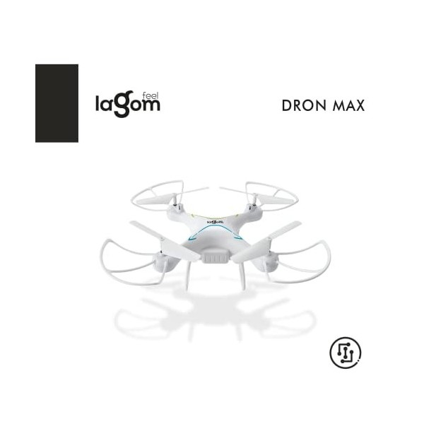 Dron MAX | Télécommande | 4 Axes | Autonomie de vol | Trois Vitesses | Couleur blanche | Feel Lagom