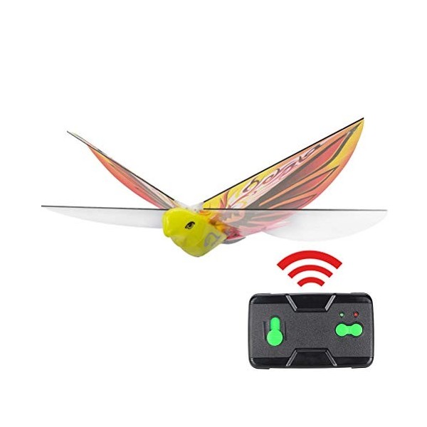 Gmuret Mini Forme doiseau de Drone, Jouets doiseaux télécommandés électroniques avec lumières LED, Cadeaux davions télécom