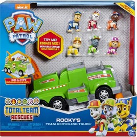 Paw Patrol, Total Team Rescue, Camion De Recyclage de Rocky avec 6&nbsp;Chiots, pour Les Enfants À partir de 3&nbsp;Ans