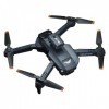 EFASO F22 FPV Drone pliable noir avec caméra WiFi avant et arrière Caméra Alitude Mode FPV Quadcopter Démarrer/atterrir autom