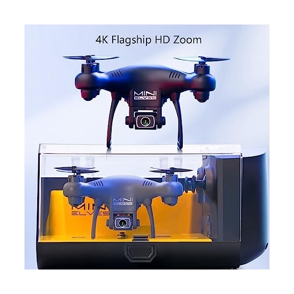 Drone pour Adultes et Enfants, Mini Drone Aérien WiFi 4K HD, Drone Cascadeur à 360 Degrés, Vol Stationnaire Intelligent Pliab