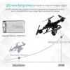 Drone RC, drone sans tête pliable RC WiFi KY601S avec caméra HD 4 