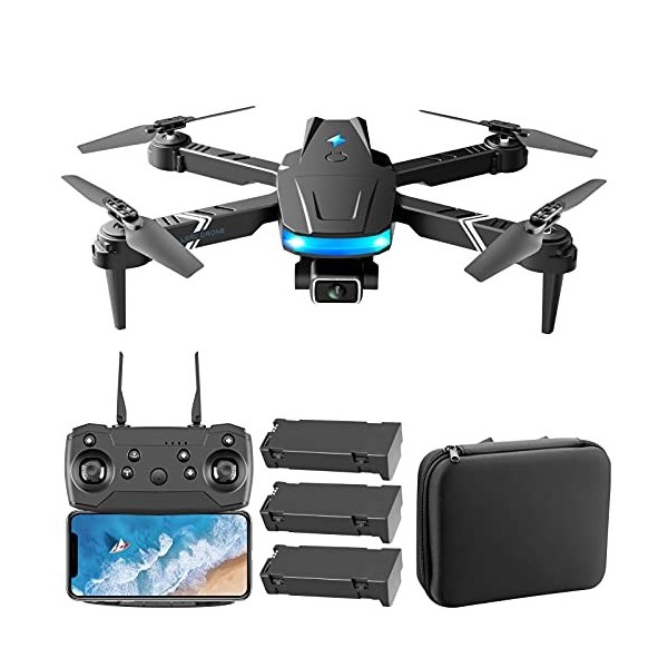 dsfen LS-878 RC Drone avec Caméra 4K Wifi FPV Drone Mini Pliant Jouet pour Enfants avec Contrôle de Capteur de Gravité Mode S
