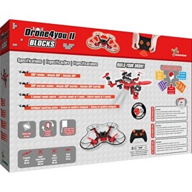 Science4you Drone4you II&nbsp;Blocks - Drone pour Enfants +14 Ans - Drone Télécommande avec Cámera HD, Jeu Electronique et Éducati