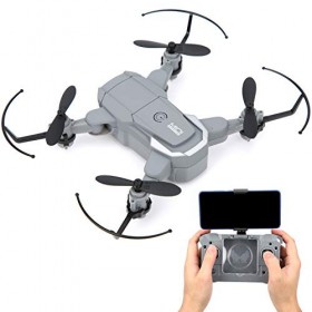 VGEBY Drone KY905 avec caméra 4K, Mini Drone Pliable Haute définition avec Jouet quadrirotor LED pour Enfants