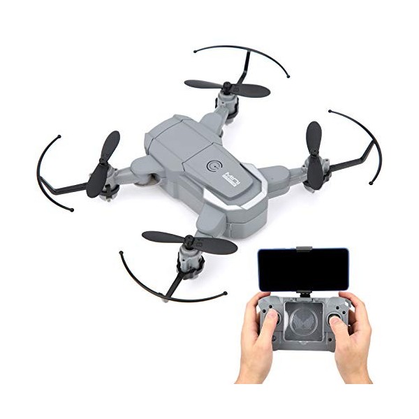 VGEBY Drone KY905 avec caméra 4K, Mini Drone Pliable Haute définition avec Jouet quadrirotor LED pour Enfants