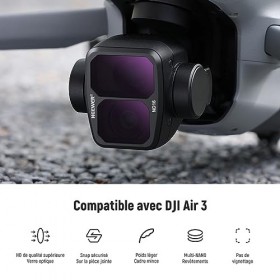 NEEWER Lot de 4 filtres ND et CPL compatibles avec DJI Air 3, ND16 ND32 ND64 CPL Polarizer Kit de filtres à densité Neutre,Fi