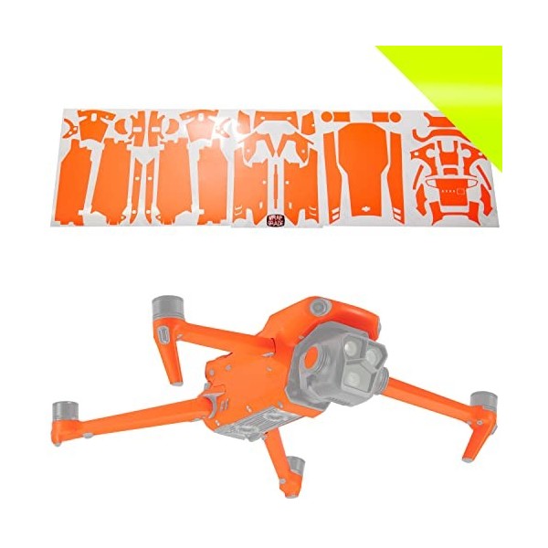 WRAPGRADE Pegatinas Compatibles Con DJI Avata 2 Dos Baterías (Super Red