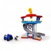 LA Pat Patrouille – Quartier GÉNÉRAL Pat Patrouille – Playset Complet avec Tour de contrôle, Toboggan, Ascenseur, Figurine 