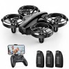 Tomzon A24W Mini Drone pour Enfant Débutant avec Caméra 1080P Mode de Combat, 3 Batteries Modulaires 24mins Temps de Vol, 3D 
