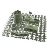 ISAKEN 100 Pièces Soldat Militaire Modèle Jouet Ensemble, Militaire en Plastique Jouet avec Soldats Figurines Militaires Tank