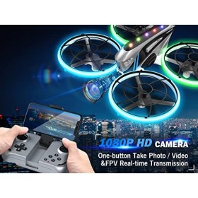 Drone RC avec caméra HD pour enfants et adultes, drone FPV cadeaux pour enfants, garçons et filles, quadricoptère RC avec lum