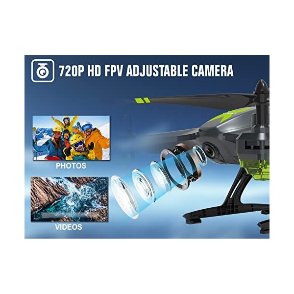 Drone FPV avec Camera HD pour Enfant,Quadricoptère Télécommandé ave