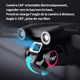 ST.JJBANY Drone avec Camera 1080P HD, Drone Fpv aver Évite Lobstacle, Drones Radiocommandés Pliable, Maintien daltitude, 36