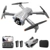 Drone RC avec double caméra 4K HD, quadricoptère RC 1080P avec 2 batteries, mode sans tête dévitement dobstacles, contrôle 