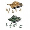 Toyland Combat Mission Boys Friction Powered Tank Arms & Soldiers Ensemble de Jeu Militaire - 1 Choisi au Hasard