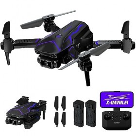 Drone avec Caméra HD 2 Caméras Mini Drones Enfant Lentille réglable  électriquement à 135° RC FPV WIFI Jouets Quadcopter Pliab