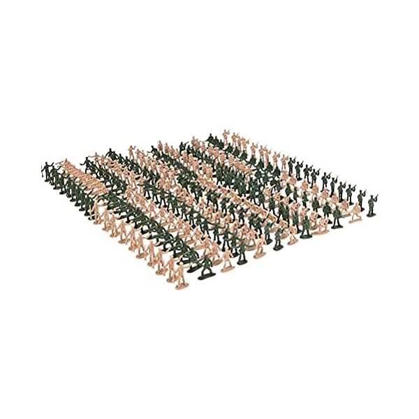 Settoo Lot de 360 figurines soldats militaires, soldats en plastique - 3,5 cm