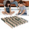 Settoo Lot de 360 figurines soldats militaires, soldats en plastique - 3,5 cm