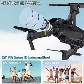 Drone avec caméra 4K HD 1080P débutant RC Quadcopter, drone pour enfants, FPV Live Video, Altitude Hold, One Key Take Off/Lan