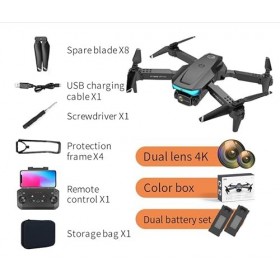 XTREME STYLE Mini drone XS89FPV-PRO avec caméra 4K. Zoom D 50x. 2 batteries, 30 min de vol. 150m. Quadrocopter RC pliable et 
