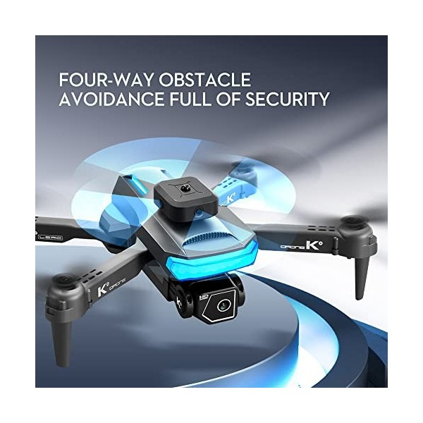 OBEST Drone Avec Caméra Enfant 1080P,Avion Avec Deux Caméras,Quadcopter Pliable,Drone Adulte WiFi FPV,Évitement d’Obstacles I