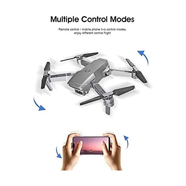 Drone Avec Caméra 4K, UAV Quadrirotor Avec Caméra À Imagerie Thermique Vidéo 3 Axes Gimbal 34 Min De Temps De Vol, Fonction D