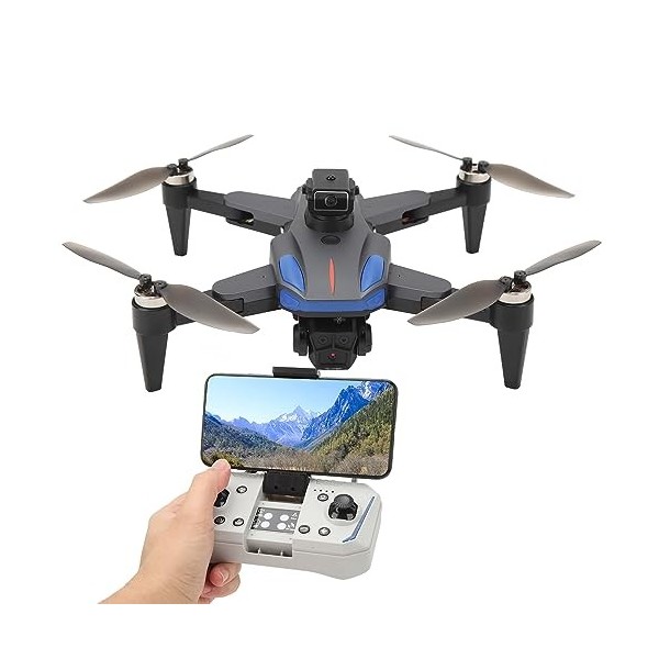 Drone télécommandé avec Caméra 1080p pour Adultes et Enfants, Jouet Quadricoptère 4K Prise de Vue HD à 360 Degrés Affichage e