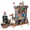 KidKraft Jouet Enfant en Bois Pirates Cove avec Bateau de Pirate et Figurines, Ensemble avec trésor illuminé et canons avec 