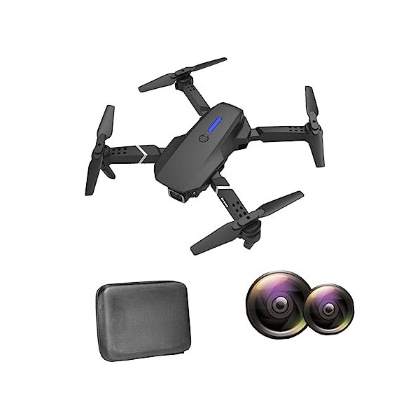 Toyvian 2 Pièces E525 Double Objectif 4K Ultra Haute Définition Photographie Aérienne Jouet Drone Blanc Drone 4K Drone Aérien