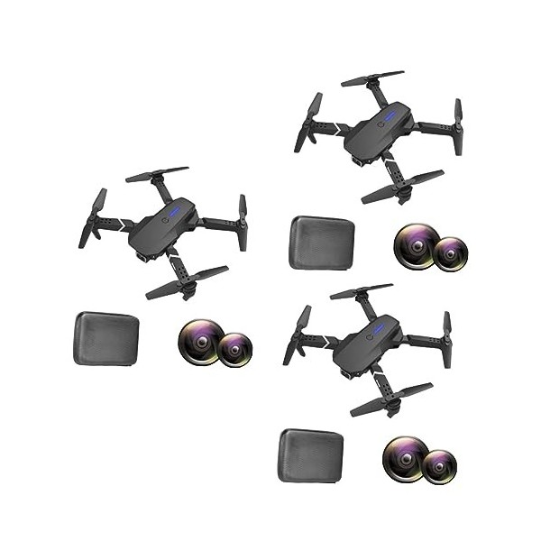 Toyvian 2 Pièces E525 Double Objectif 4K Ultra Haute Définition Photographie Aérienne Jouet Drone Blanc Drone 4K Drone Aérien