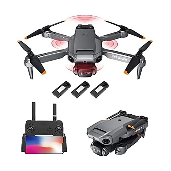 POUR Drone avec Caméra 8K Adultes, Mini Drone RC avec Caméra ESC, Évitement dobstacles Intelligent, Suivi Intelligent, Posit