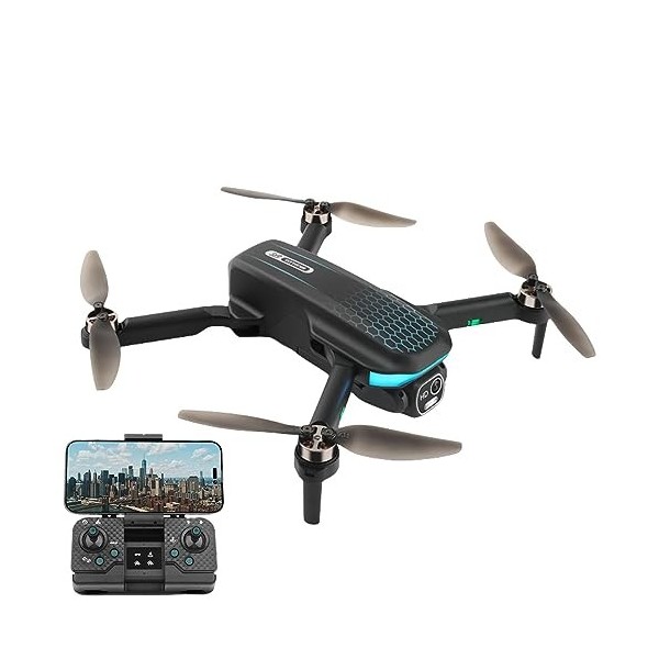 Mini Drone Pliable Sans Souci, Drones Télécommandés Faciles À Transporter, Drone De Positionnement GPS À Moteur Sans Balais, 