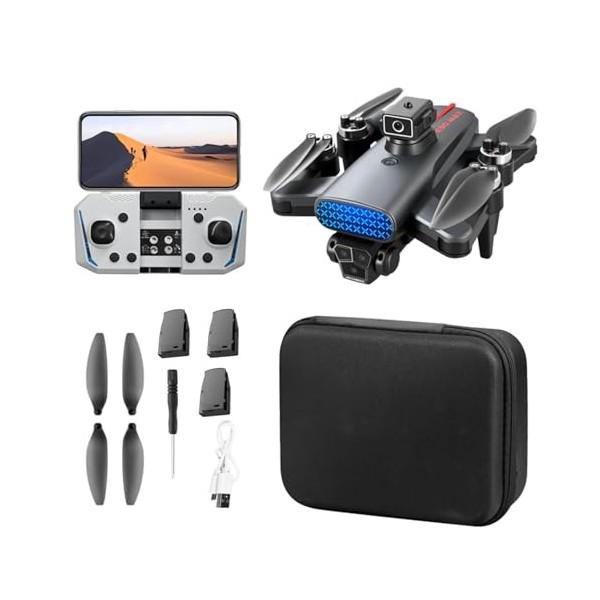 Shienfir Drone télécommandé 2,4 GHz avec caméra compatible HD 4K/8K Télécommande pliable Jouet quadrirotor RC sans tête à hau