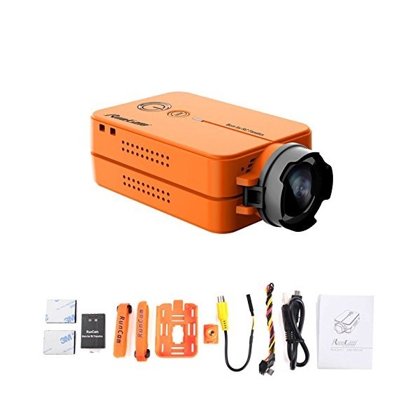 RunCam 2 WiFi Caméra daction 1080P60fps Mini Sport Cam avec batterie remplaçable, Enregistreur de caméra vidéo pour le tir d