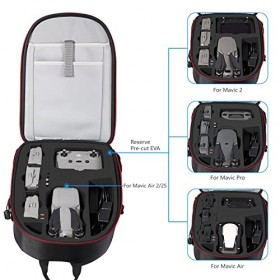 Smatree Sac à dos pour DJI Mavic 2 Pro/Mavic Pro/Mavic Air 2/Mavic Air/Mavic 2/Mavic 1 pour GoPro Hero 9/Hero 8/7/6/5 et acce