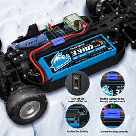 Yowoo LiPo Batterie 6S 3300mAh 150C 22.2V Graphène RC Batterie avec EC5 Connecteur pour Télécommande Avion hélicoptère téléco