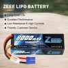 Zeee 3S Lipo Batterie 8000mAh 11,1V 100C 3S Coque Dure Batterie avec connecteur EC5 pour FPV Racing Drones Hélicoptère RC Eva