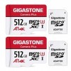 Gigastone Carte Mémoire 512 Go Lot de 2 Cartes, Caméra Plus Série, Vitesse allant jusquà 100 Mo/s. idéal pour Full HD Video 