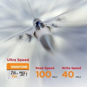 Gigastone Carte Mémoire 256 Go Lot de 5 Cartes, Compatible avec Gopro Drone Caméra Tablette Samsung Sony, Haute Vitesse pour 