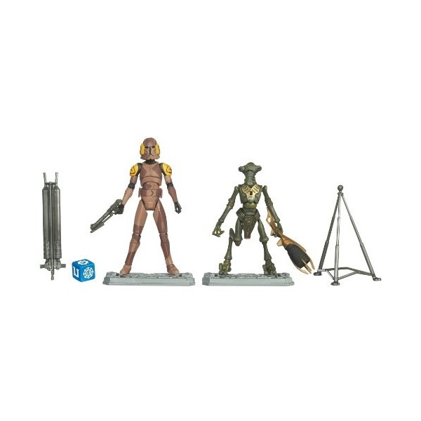 Star Wars Clone Wars Exclusive Special Ops Clone Trooper and Geonosian Drone Action Figure Set