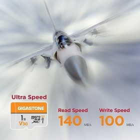 GIGASTONE Carte Mémoire 1 to, 4K Video Pro Série, Vitesse jusquà 140/100 Mo/s, pour GoPro, DJI, Drone, Insta360, Caméra de S