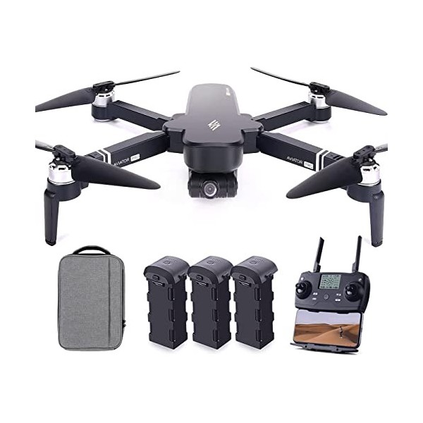 Drones GPS CHUBORY X11 Pro ac 90+ min de h de vol lg, drones Gimbal 2 axes ac cam pr adl 4K UHD Cam at-vibr, GPS Auto retour 
