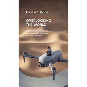 LUXWALLET EvoFly ² Dodge - 45 km/h - Drone GPS 4K - 4KM - Évitement dobstacles - WiFi 5Ghz - Caméra à cardan 3 Axes - Micro 