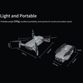 HUBSAN ACE PRO 543g GPS 4K 30fps Caméra 3D Prévention dobstacles 3 axes Cardan 10 KM FPV 35 min Drone pliable Gris Version p