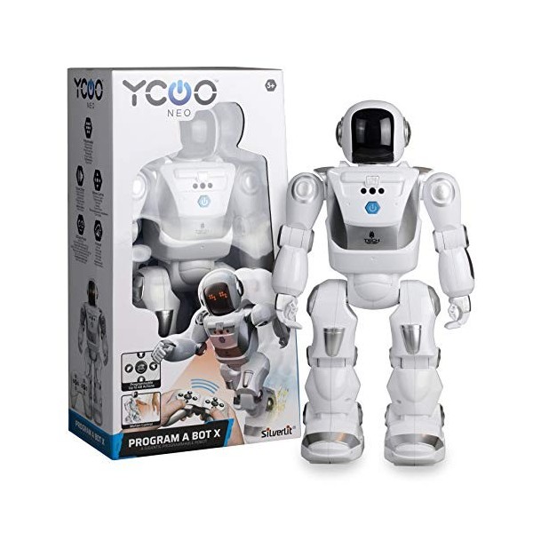 Silverlit Ycoo by Program a Bot X, Robot Radiocommandé Programmable, 40 cm - 48 Actions Programmables - Capteurs de Mouvement