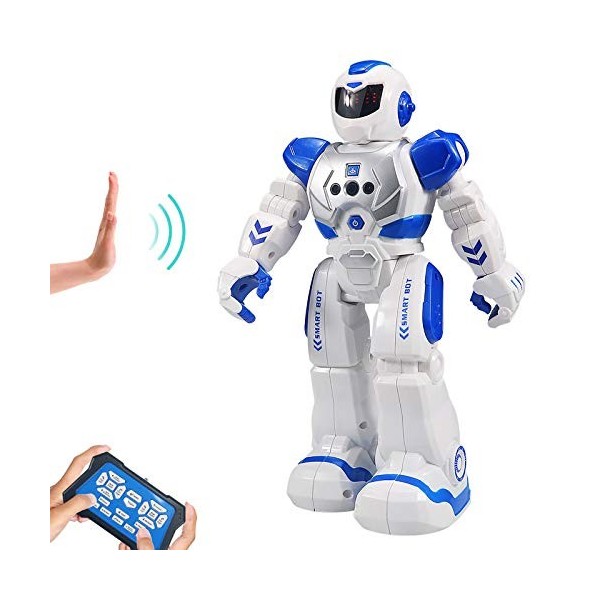 Habeny Robot télécommandé pour Enfants, Robot de détection de Geste, contrôleur Infrarouge, Jouet Robot, Danse, Chant, Marche