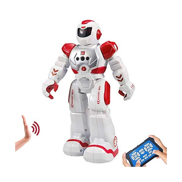 HUSAN Robot Télécommandé pour Les Enfants,Programmable RC Robot Enfant avec Danse Chanter Intelligent contrôleur Infrarouge J